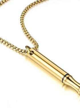 新款可拆卸冥想呼吸口哨正念解压戒烟器焦虑瑜伽个性通体304钛钢