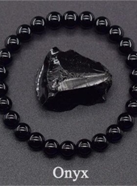 temu希音TK跨境爆款手链紫水晶虎眼石蓝磷辉仿黑曜石手链欧美热卖