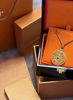 小红书爆款金店同款金刚杵貔貅项链吊坠毛衣链八宝罗盘随身佛饰品