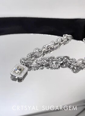 钛钢项链男芒星缠绕男士锁骨链ins暗黑小众嘻哈时尚个性百搭冷淡