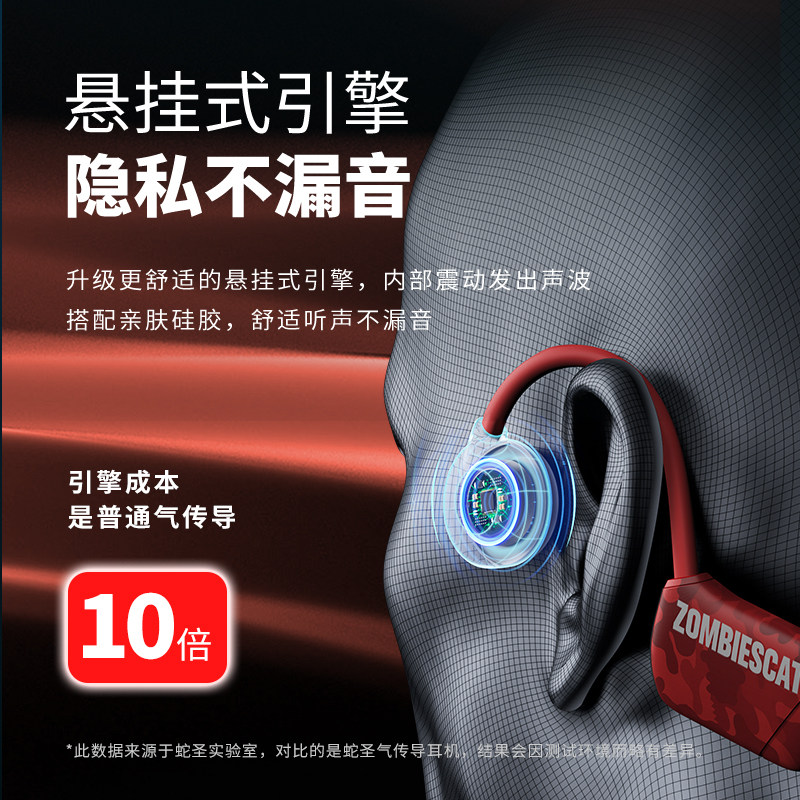 魔鬼猫骨传导耳机苹果华为索尼内存 蛇圣蓝牙耳机