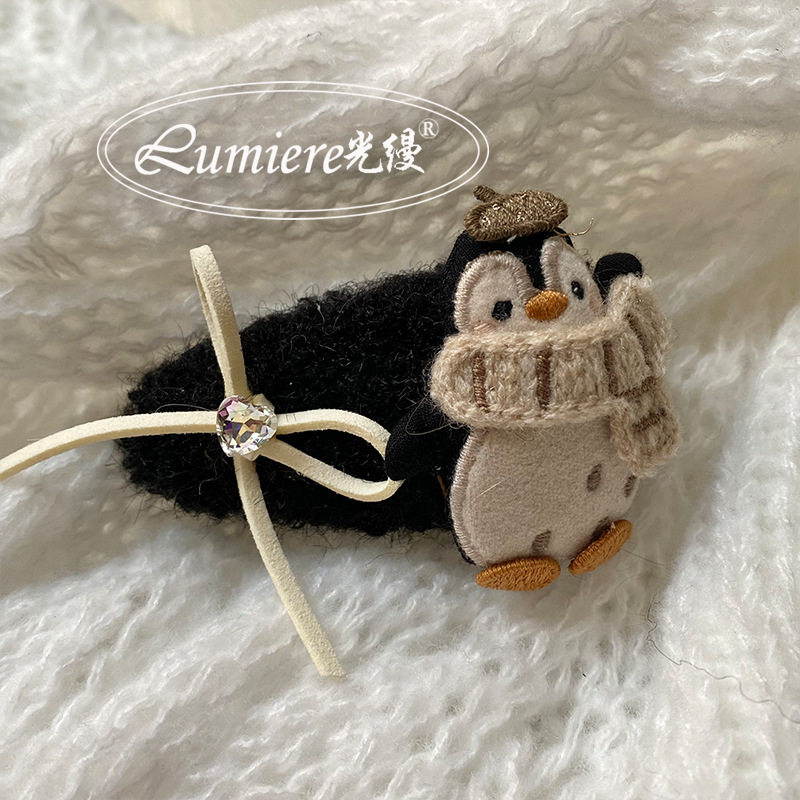 可可爱爱玩偶KT猫小企鹅毛绒发夹少女心甜美秋冬新款刘海夹发卡女,淘宝优惠券,粉丝福利购,淘宝优惠卷