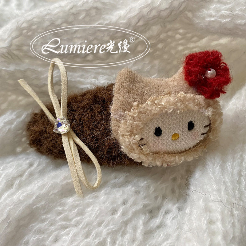 可可爱爱玩偶KT猫小企鹅毛绒发夹少女心甜美秋冬新款刘海夹发卡女,淘宝优惠券,粉丝福利购,淘宝优惠卷