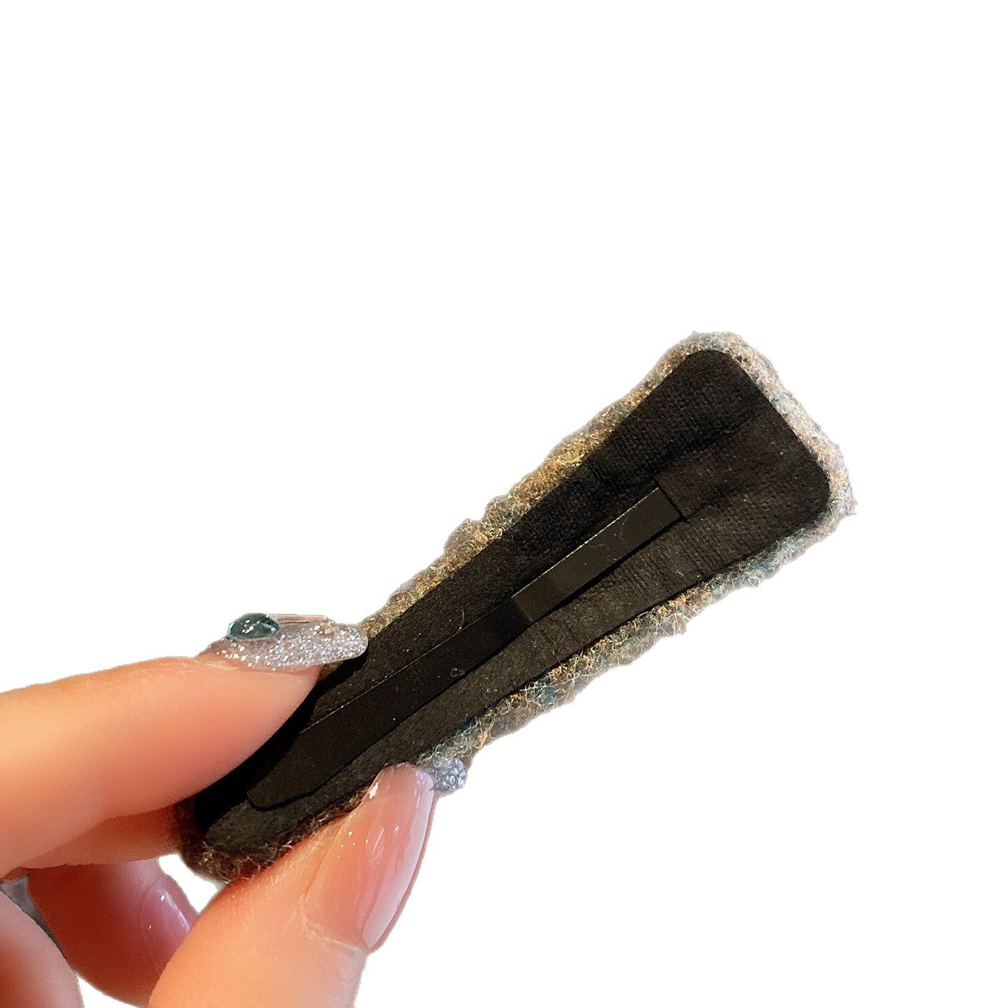 高级感复古绿色毛呢闪钻樱桃边夹女甜美小众ins侧边碎发一字夹,淘宝优惠券,粉丝福利购,淘宝优惠卷