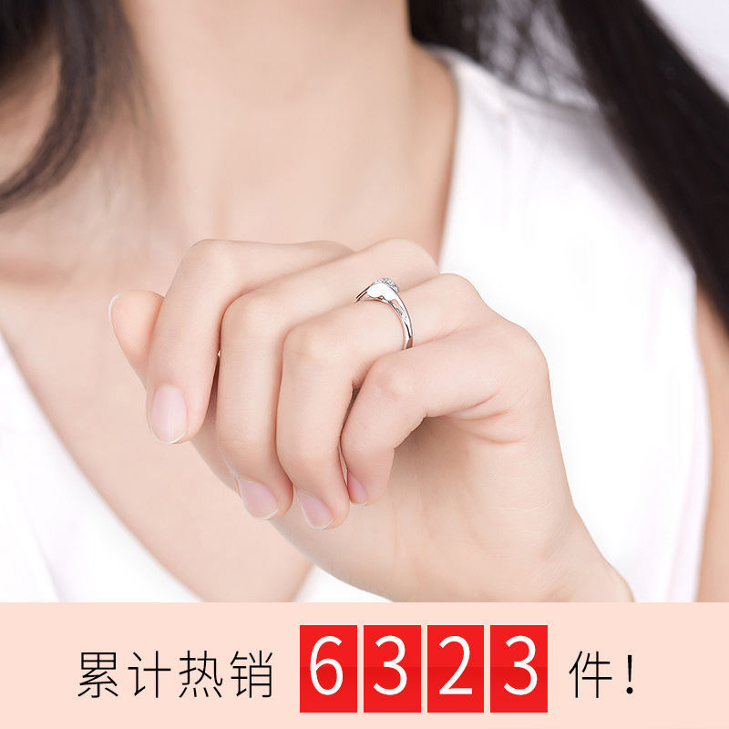 30分钻戒女求婚戒指结婚钻石婚戒铂金白金真钻20正品砖戒天使之吻-图3