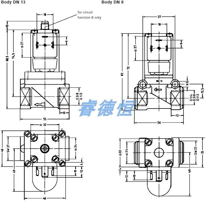 电磁阀  00064208  0280-A-13,0-NBR-MS-GM83-230/50-08 - 图3