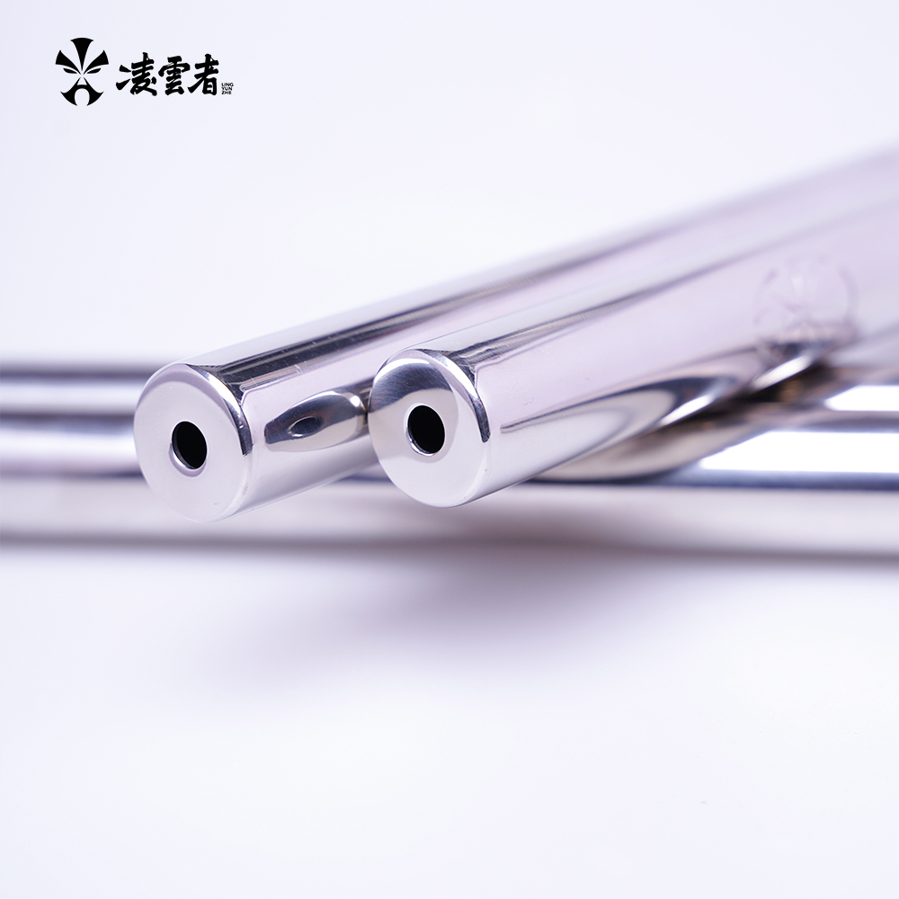 【凌云者】35cm加长款不锈钢平头双节棍练习训练表演双截棍 - 图2