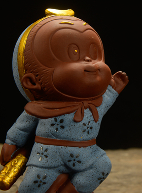 卡通紫砂倒流香炉节日装饰摆件