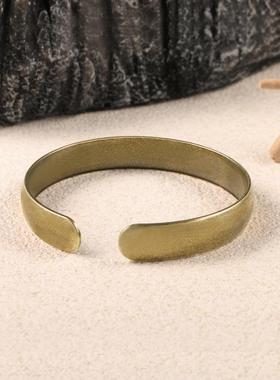 纯铜素圈宽手镯精致情侣款复古风