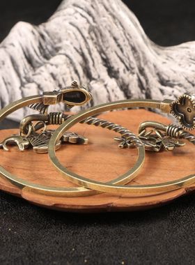 纯铜手镯女古风小海豚锦鲤少女心