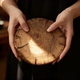 Old elm weathered wood coaster, insulated anti-scalding stove mat, tea ceremony wabi-sabi style simple log base