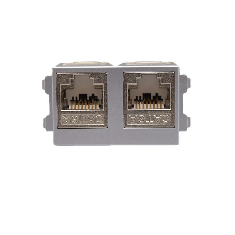 超六类网络模块双孔cat6A免打面板模块 千兆屏蔽网线插座RJ45电脑,淘宝优惠券,粉丝福利购,淘宝优惠卷