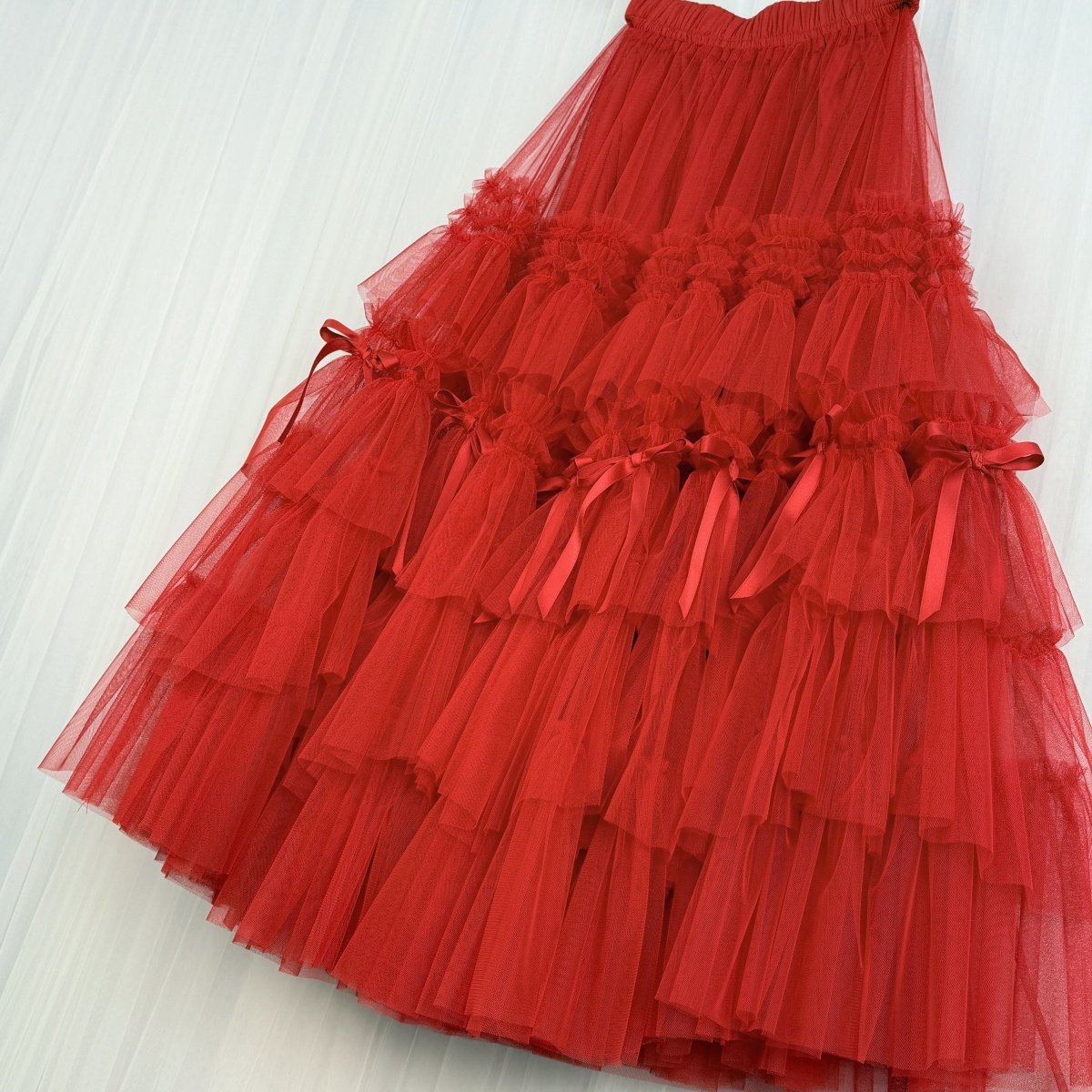 过年迎春战袍原创纱裙多层次蛋糕裙大摆裙高腰显瘦网纱半身裙,淘宝优惠券,粉丝福利购,淘宝优惠卷