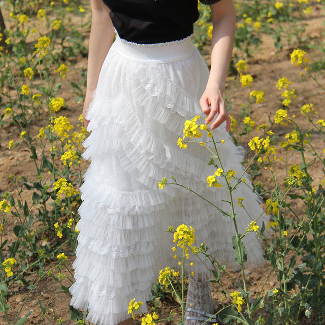 76 fishtail skirt cake skirt slim lace