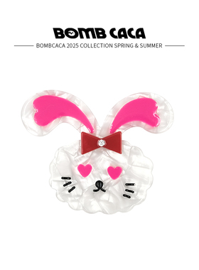 BOMBCACA玩具屋系列 童年小兔 原创设计卡通夸张动物发边夹鸭嘴夹