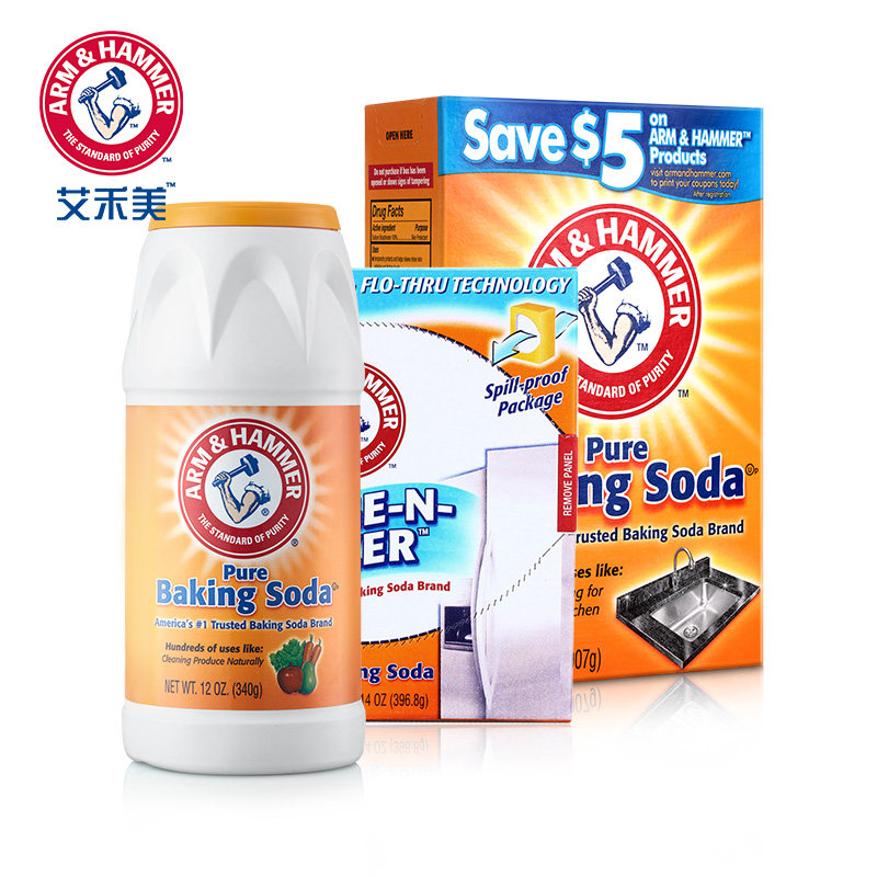 艾禾美小苏打粉3件套天然清洁剂 艾禾美卓成宏益多用途清洁剂
