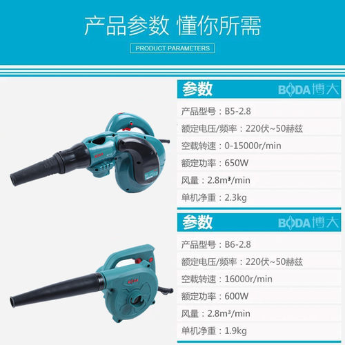 博大B6-2.8 工业型吹风机电脑除尘器网吧鼓风机家用吹灰机清灰 - 图1