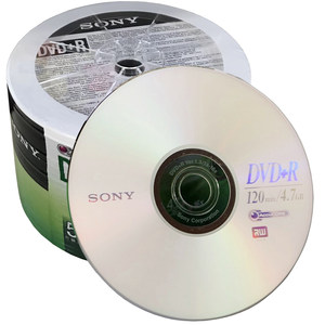 SONY/索尼 索尼光盘 16X DVD+R 4.7G空白光盘 dvd刻录盘 50片装