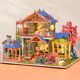 Shili Peach Blossom Handmade Wooden Assembled Villa