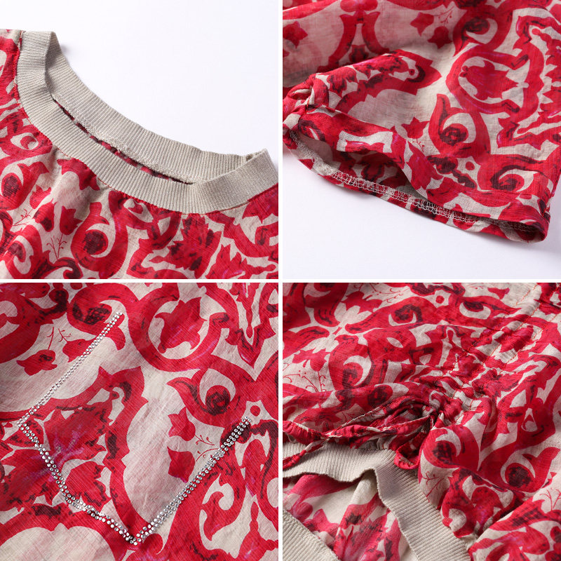 秋比超薄雪纺半袖2020夏季新款衬衫 qiubi服饰蕾丝衫/雪纺衫