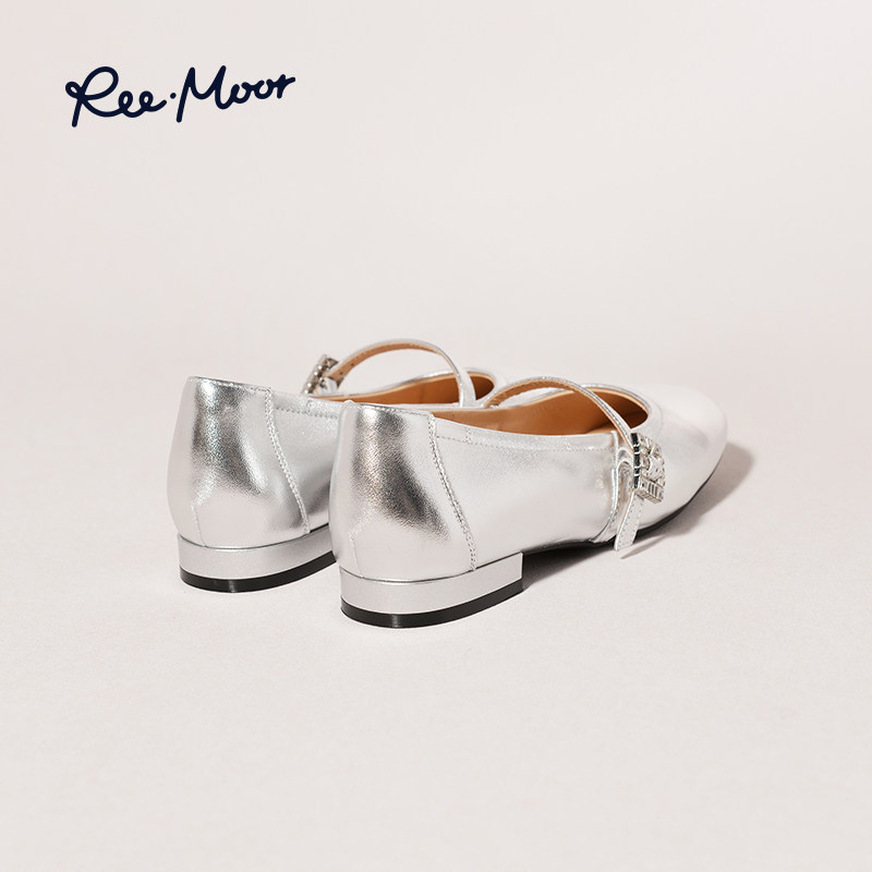REEMOOR睿慕方头玛丽珍鞋女2026新款百搭平底单鞋一字带芭蕾舞鞋,淘宝优惠券,粉丝福利购,淘宝优惠卷