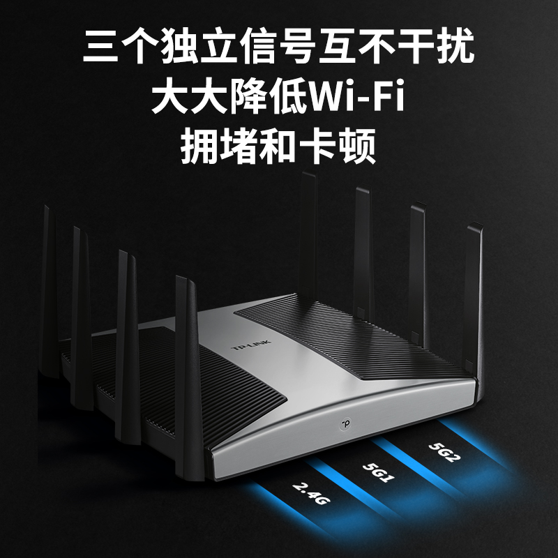 TP-LINK飞流WiFi6 AX7800三频全千兆无线路由器 千兆端口家用高速wifi tplink 2.5G自定义口5G XTR7880 - 图2