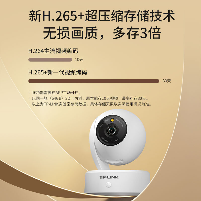 TP-LINK摄像头家用无线监控器5G双频室内360度手机远程摄影45plus-图2