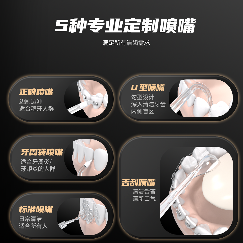 prooral/博皓博皓冲牙器便携式美白炫白家用水牙线洗牙器洁牙器