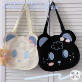 Tide, универсальная сумка на одно плечо для отдыха, небольшая сумка, шоппер, с медвежатами