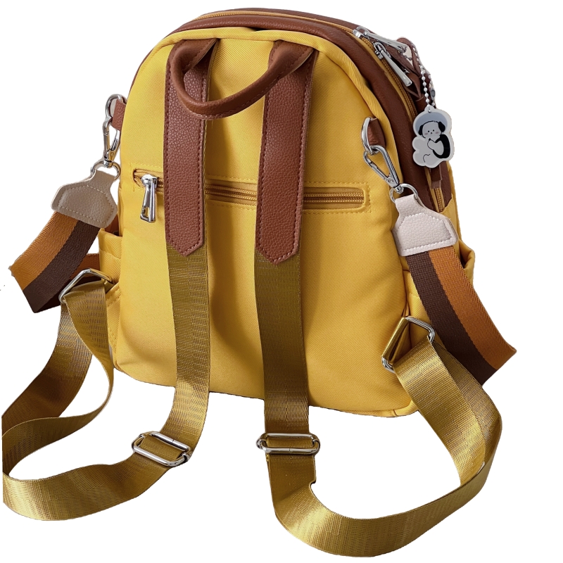 Good-looking girl student backpack