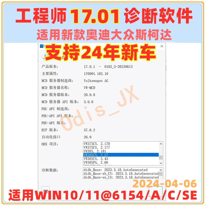 DOIP线ODIS7.21/23.01软件12.2/17.01工程师适用大众奥迪SFD - 图3