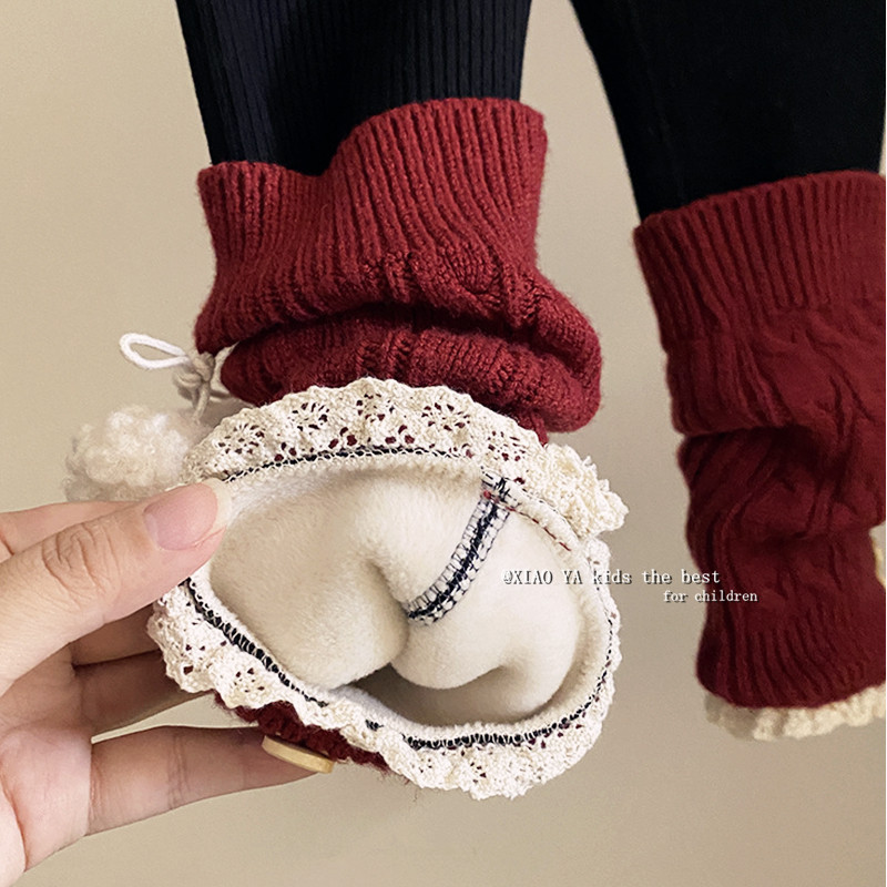 韩国女童堆堆袜加绒打底裤子中小童冬季加厚修身裤宝宝百搭弹力裤,淘宝优惠券,粉丝福利购,淘宝优惠卷