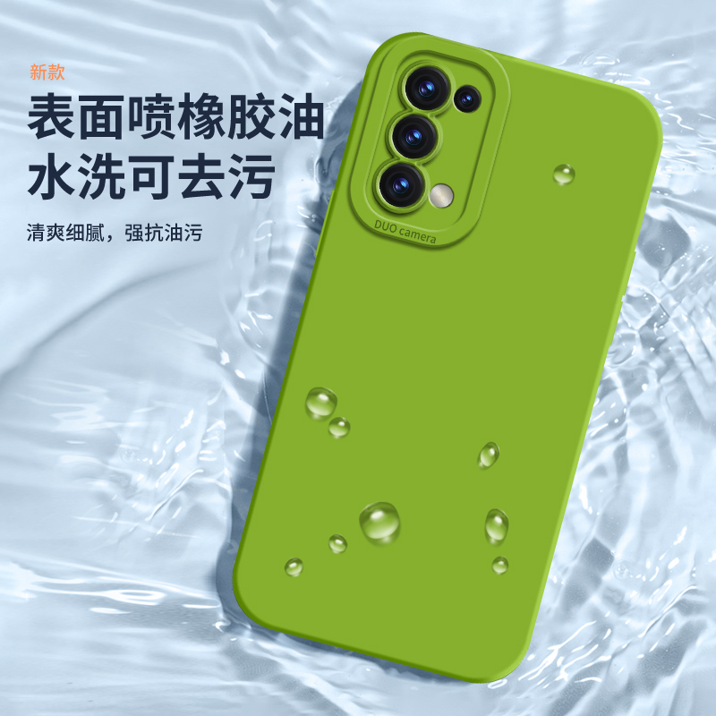 适用OPPO Reno5手机壳天使眼reno5k直边3液态reno5pro全包4新款4pro硅胶4SE保护套3pro情侣网红磨砂软壳后壳 - 图2