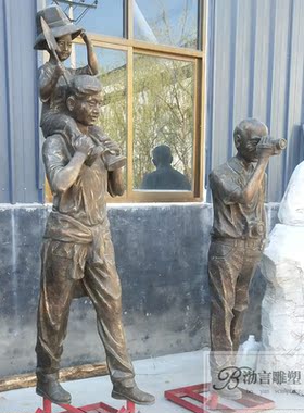 渤言雕塑摄影商业街景观人物雕塑