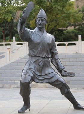 玻璃钢仿铜活佛济公雕塑定制