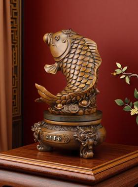 鲤鱼办公室礼品年年有余家居装饰品招财品客厅乔迁开业摆件