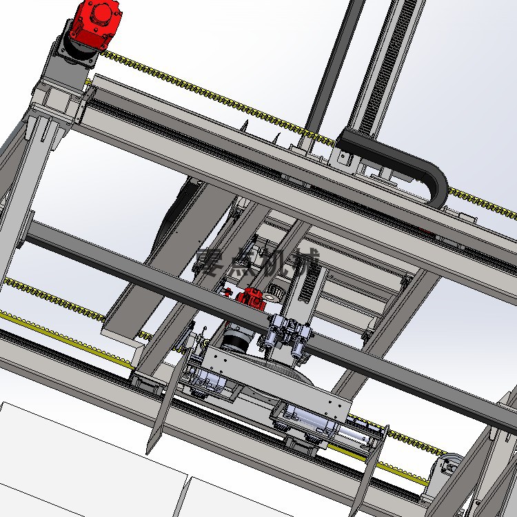 四轴龙门码垛机桁架机械手3D SolidWorks模型机械设计图纸资料3D - 图1