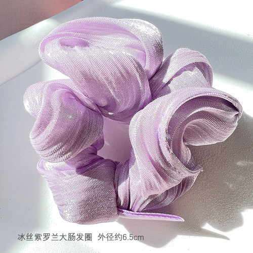 invisibobble大肠发圈法式复古绒面扎马尾盘头发饰简约丸子头豹纹 - 图2