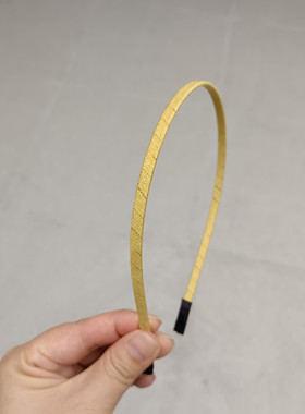 极简风简约风发箍仿麂皮绒布料缠绕素圈细发箍铁发箍中小学生头箍