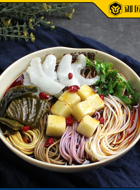 仿真五谷假菜渔粉中餐美食城模型