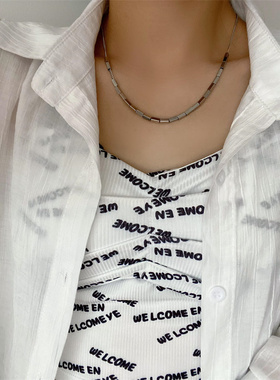 高级感小方块项链