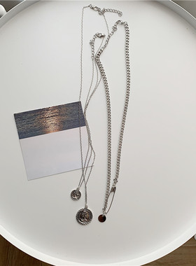 复古多层欧美百搭配饰冷淡风项链