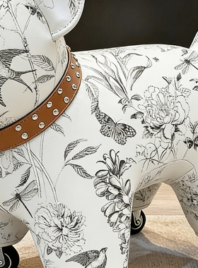 法式中古风法斗狗万向轮凳子宠物