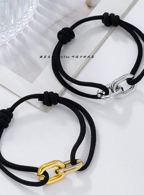 民族风双环扣CCB线手环