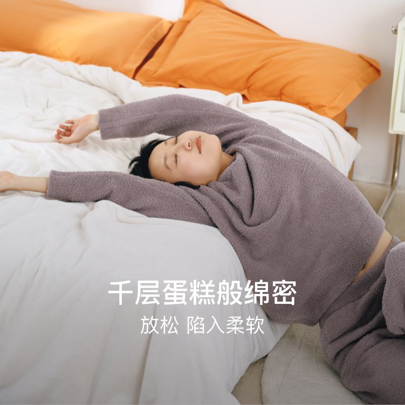 内外千层绒情侣可外穿家居服情侣半边绒春夏新款NEIWAI232WL5707