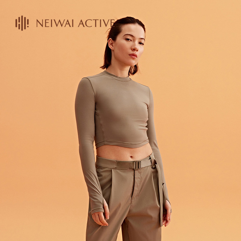 NEIWAI ACTIVE慕斯短款长袖T恤舒适贴身户外运动NA241SS3303,淘宝优惠券,粉丝福利购,淘宝优惠卷