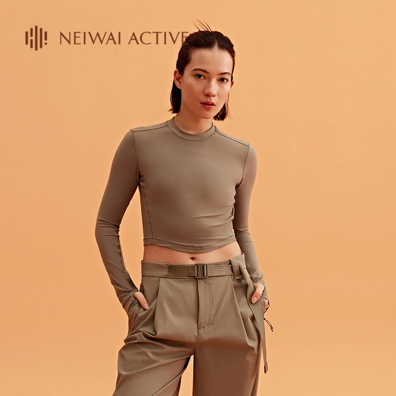 NEIWAI ACTIVE慕斯短款长袖T恤舒适贴身户外运动NA241SS3303,淘宝优惠券,粉丝福利购,淘宝优惠卷
