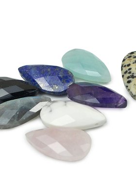 石头水晶切面水滴形吊坠