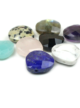 石头水晶切面吊坠配件饰品