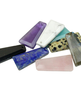 石头水晶切面梯形吊坠珠子